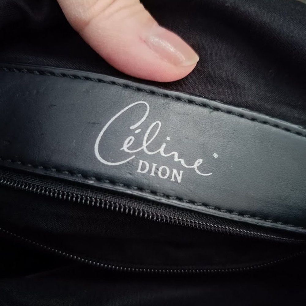 👜CÉLINE DION Vintage Black & Silver Shoulder Bag - Picture 14 of 16